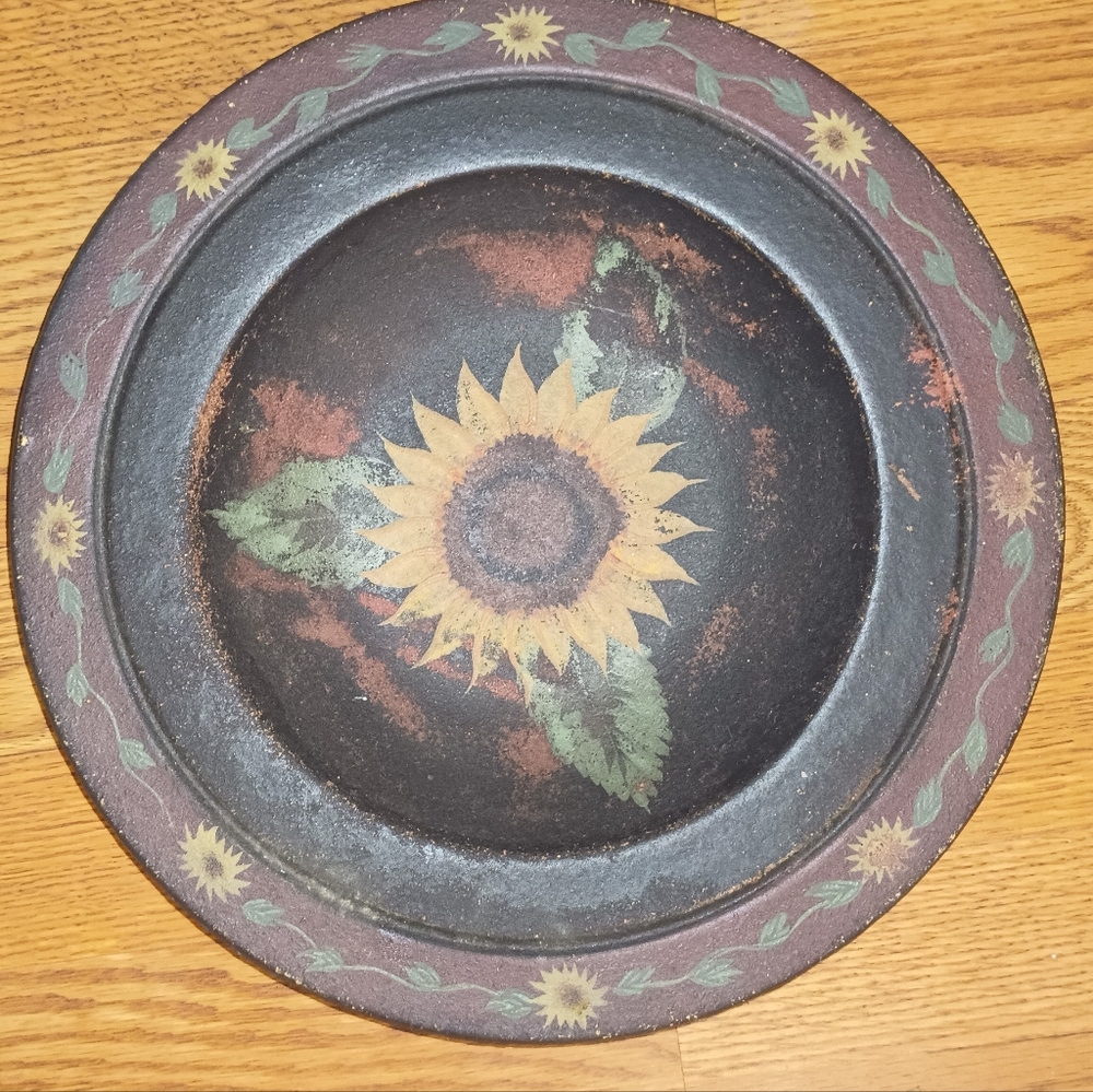 Vintage Hand painted wooden bowl